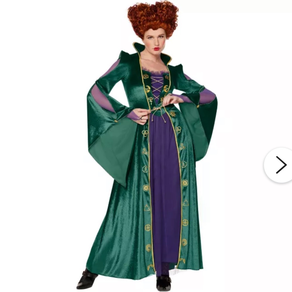 Disney Hocus Pocus Winifred Sanderson Halloween Dress, size small